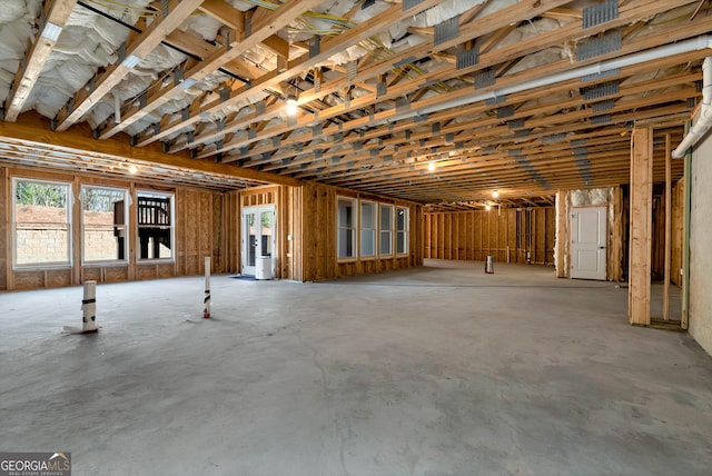 below grade area with plenty of natural light