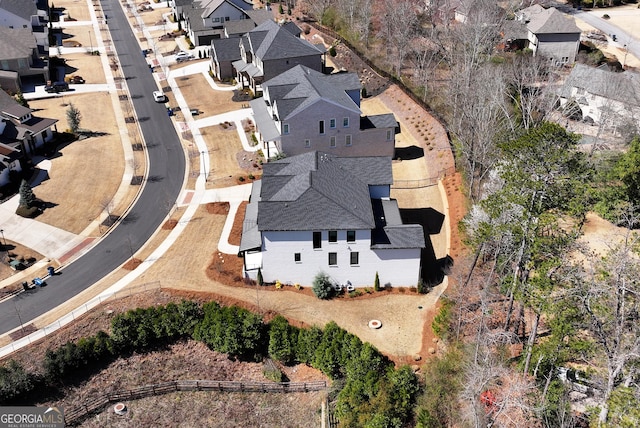 aerial view featuring a residential view