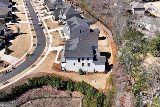 aerial view with a residential view