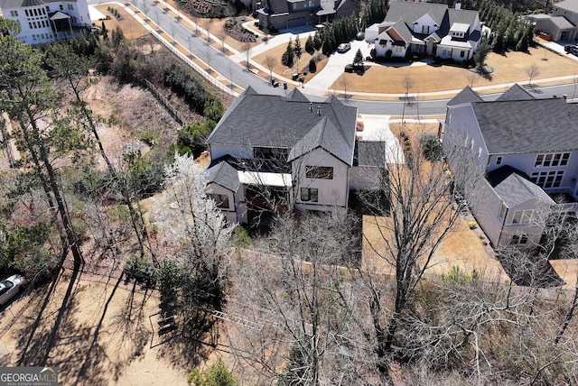 aerial view with a residential view