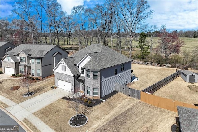 birds eye view of property featuring a residential view