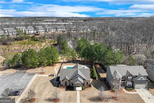 bird's eye view with a residential view