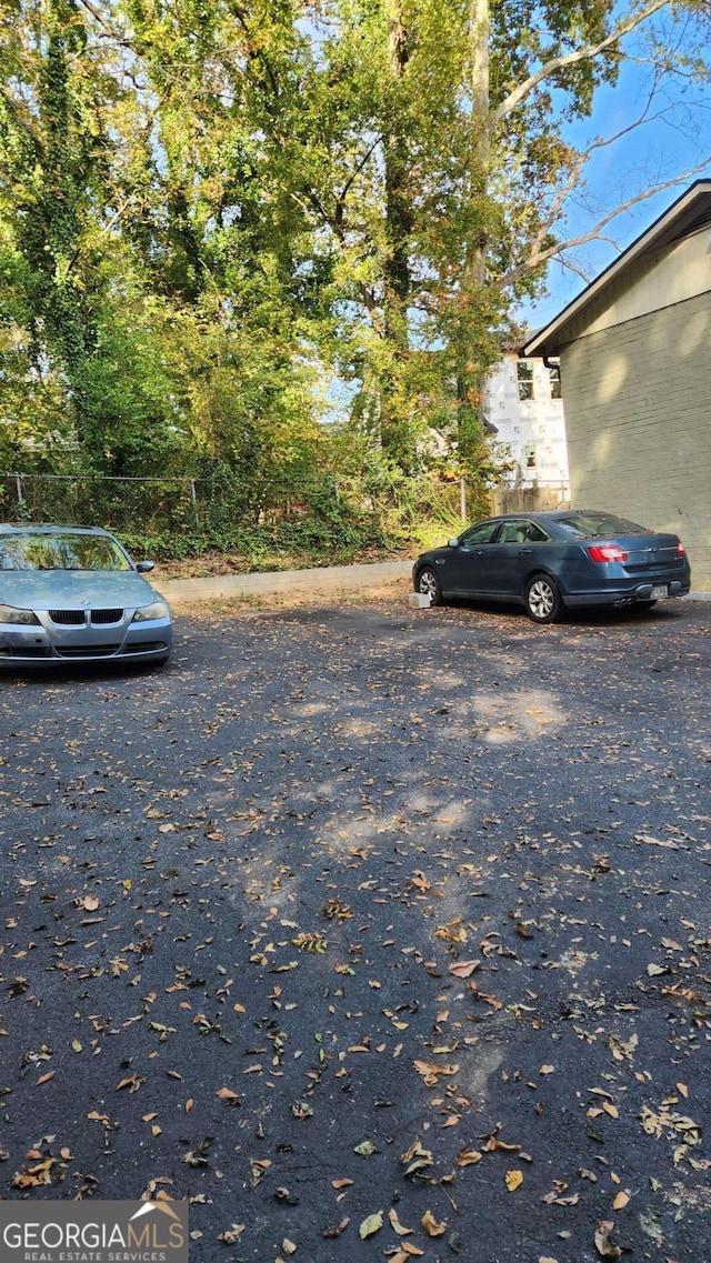 view of uncovered parking lot