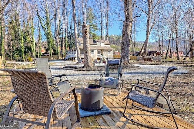 view of wooden terrace