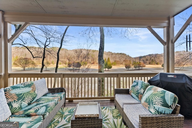 view of sunroom