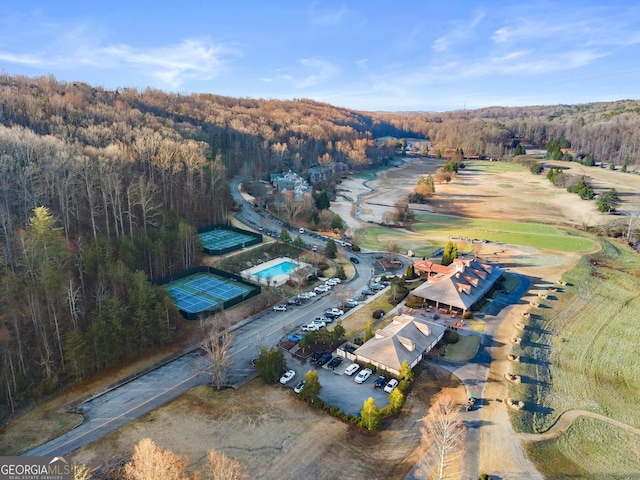 aerial view with a view of trees