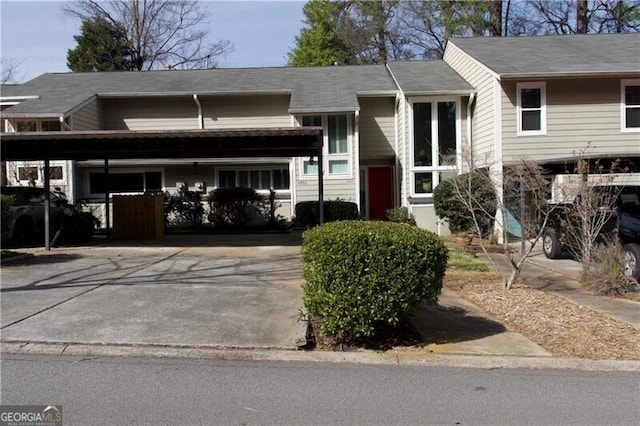 view of property with a carport