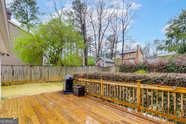 wooden terrace with fence