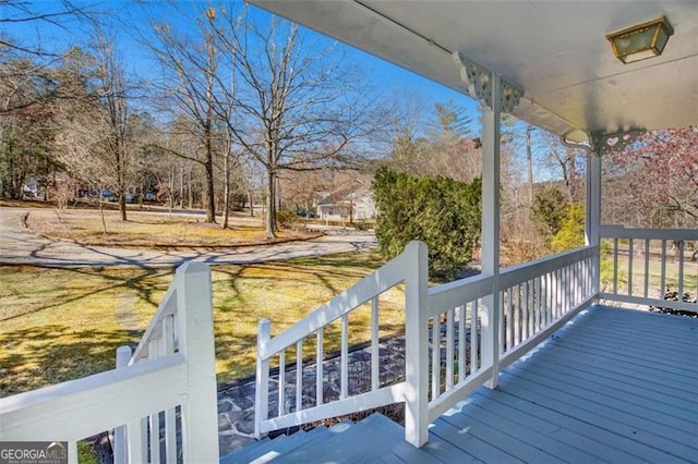 view of wooden deck