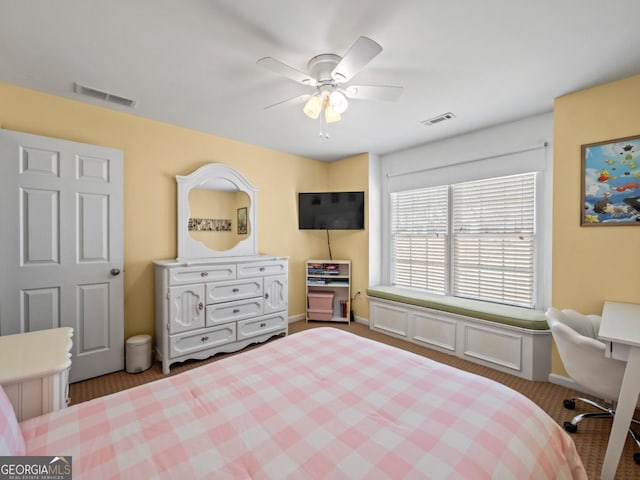 9035 Forest Path Dr, Gainesville, GA 30506 - bedroom featuring ceiling fan and carpet