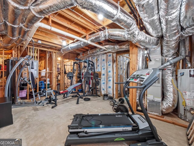 9035 Forest Path Dr, Gainesville, GA 30506 - exercise area featuring water heater