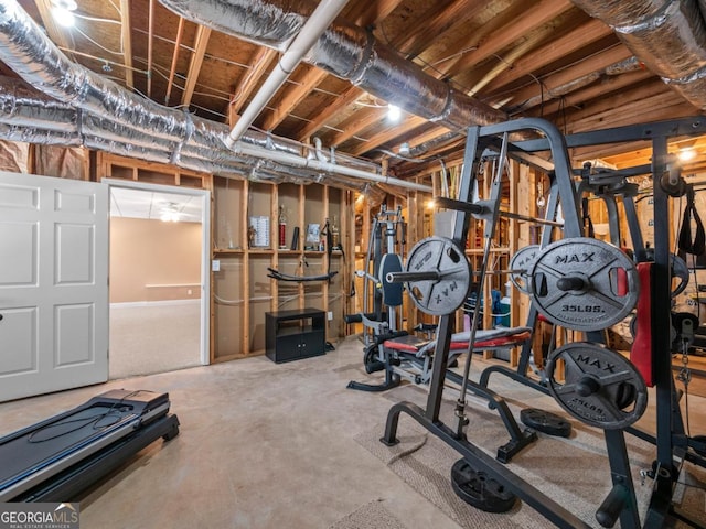 view of exercise room