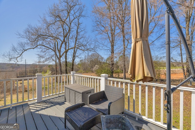 view of wooden deck