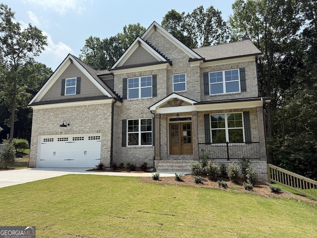 73 Hewett Rd, Pendergrass, GA 30567 - craftsman inspired home featuring brick siding, an attached garage, and concrete driveway