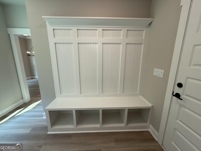 73 Hewett Rd, Pendergrass, GA 30567 - mudroom with baseboards and wood finished floors