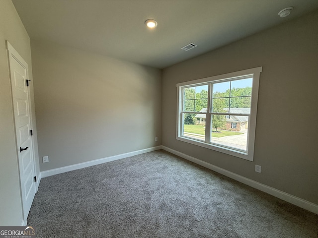 73 Hewett Rd, Pendergrass, GA 30567 - empty room featuring carpet floors, baseboards, recessed lighting, and a smoke detector
