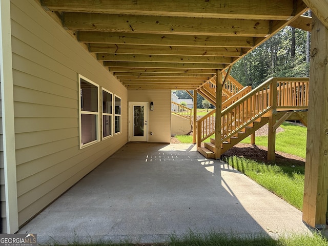 73 Hewett Rd, Pendergrass, GA 30567 - view of patio with stairs