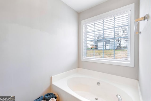 bathroom with a bath