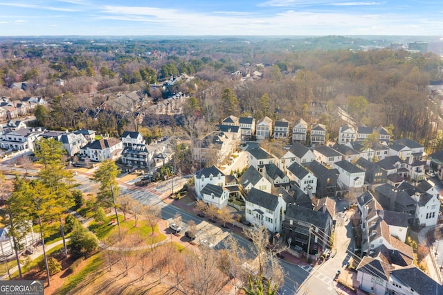 drone / aerial view with a residential view