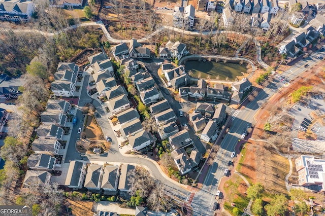 aerial view featuring a residential view