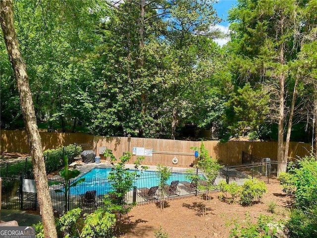 pool featuring fence