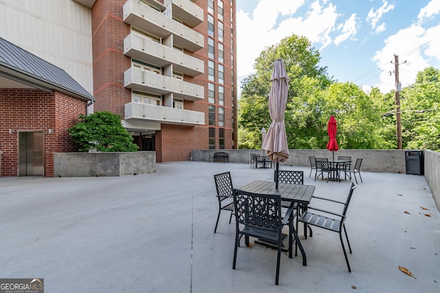 view of patio / terrace with outdoor dining space