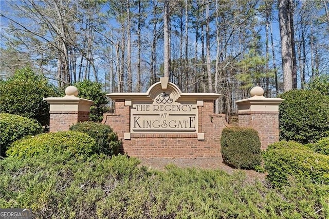 view of community sign