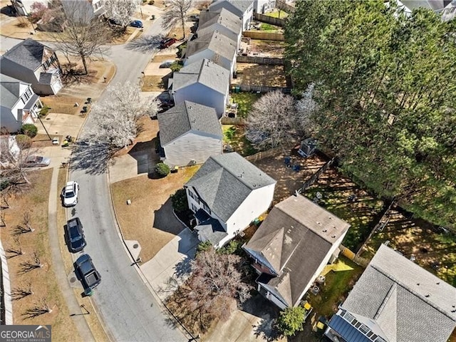 bird's eye view featuring a residential view