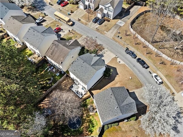 aerial view featuring a residential view