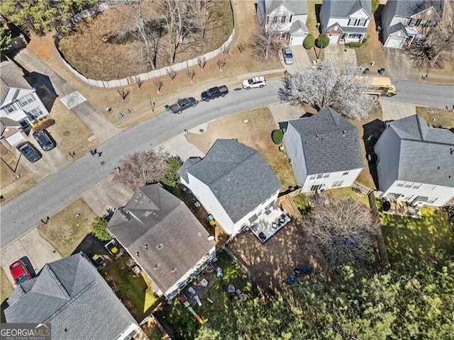 aerial view featuring a residential view