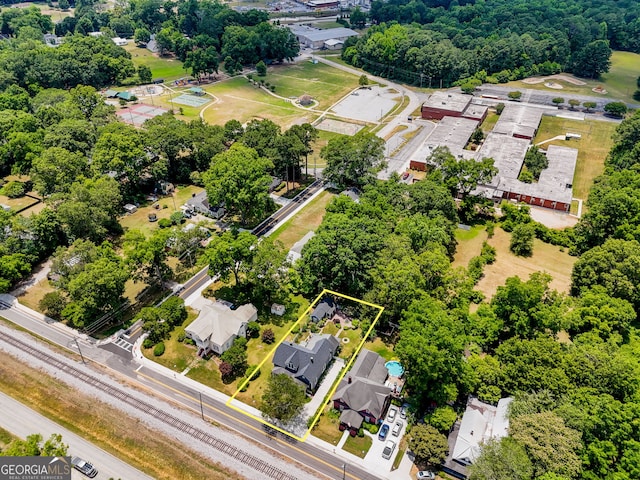 drone / aerial view featuring a residential view