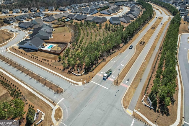 bird's eye view featuring a residential view