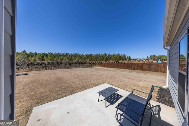 view of patio / terrace with fence