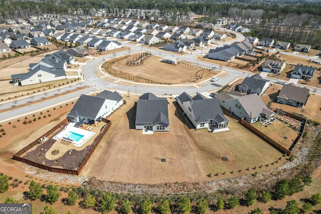 birds eye view of property featuring a residential view