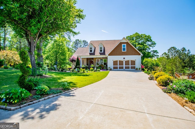 348 N Ridge Ln, Temple, GA 30179 - craftsman-style home with a garage, a porch, a front yard, and concrete driveway