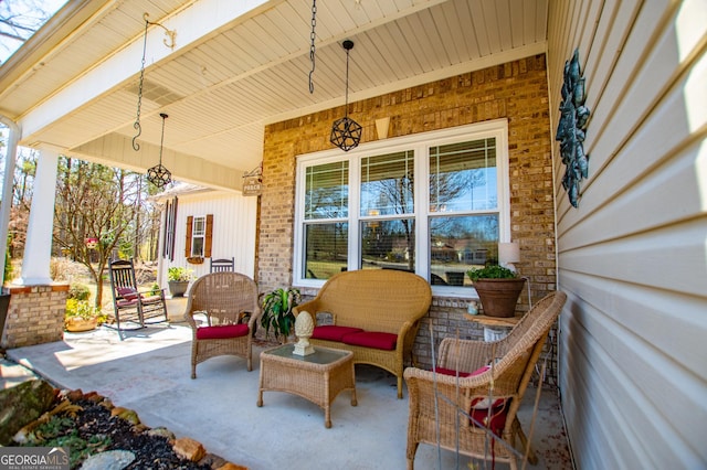 view of patio / terrace featuring a porch