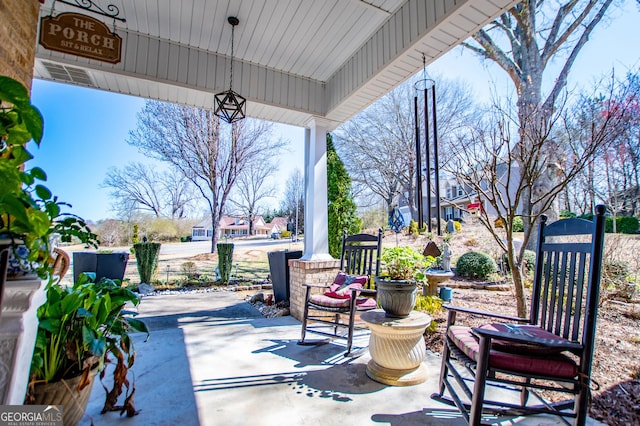 348 N Ridge Ln, Temple, GA 30179 - view of patio / terrace with a porch