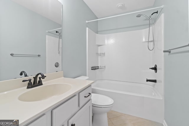 1439 Mill Pointe Ct, Lawrenceville, GA 30043 - bathroom featuring vanity, shower / bathtub combination, and tile patterned floors