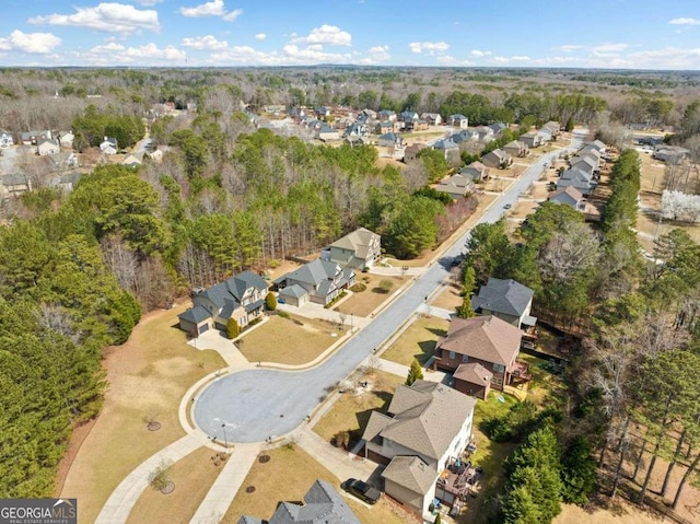 bird's eye view featuring a residential view