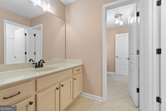 1439 Mill Pointe Ct, Lawrenceville, GA 30043 - bathroom featuring vanity and tile patterned floors