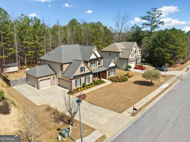 1439 Mill Pointe Ct, Lawrenceville, GA 30043 - view of front of home with driveway and an attached garage