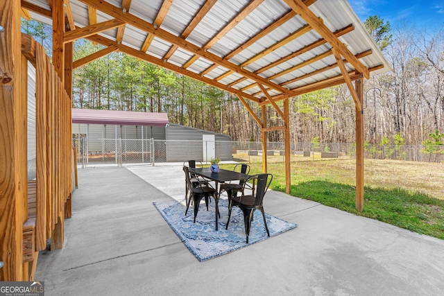 view of patio / terrace with fence