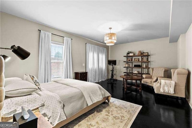 bedroom with wood finished floors