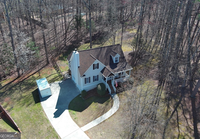 birds eye view of property