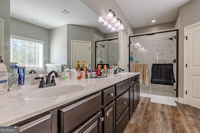 18 Vernon Rd NE, Rome, GA 30165 - full bath featuring a stall shower, double vanity, and recessed lighting