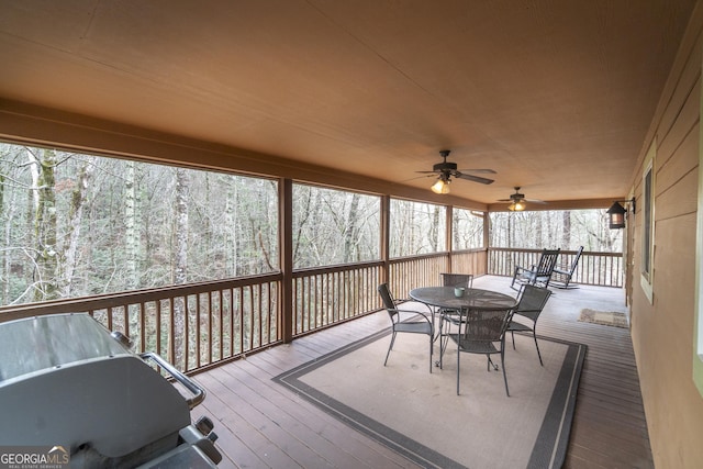 view of sunroom / solarium