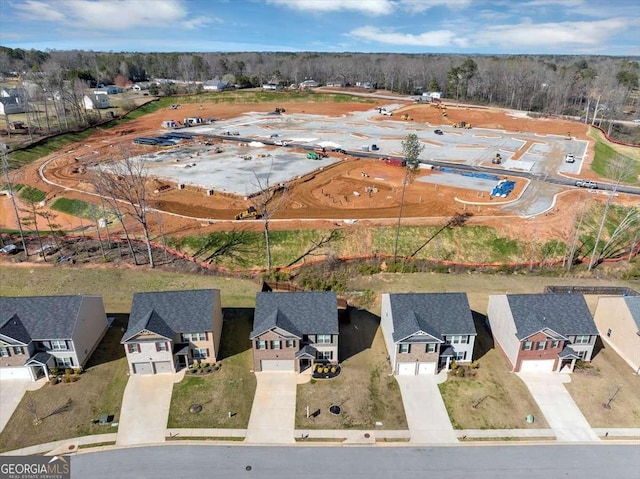 aerial view featuring a residential view