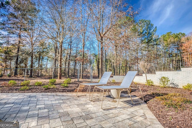 view of patio / terrace featuring a fenced backyard