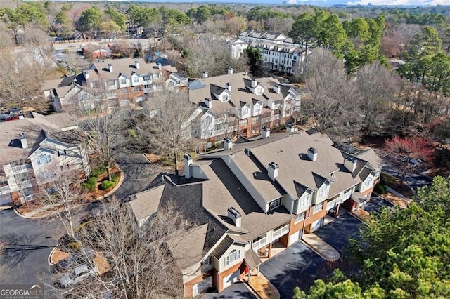 aerial view featuring a residential view