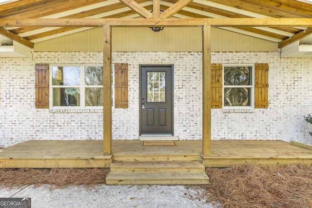 view of doorway to property